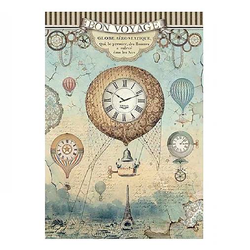 Papier - Ryžový papier A4 - motív cestovateľský - Stamperia - DFSA4370 - 18451582_