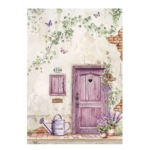 Papier - Ryžový papier A4 - motív Provensalsko - Stamperia - DFSA4886 - 18451590_