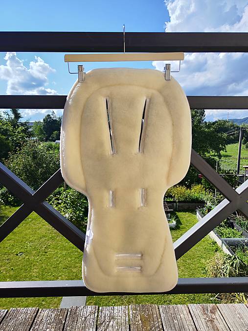 Detský textil - VLNIENKA Podložka do kočíka Nuna Mixx 100% MERINO Top super wash Natural na mieru - 18452488_