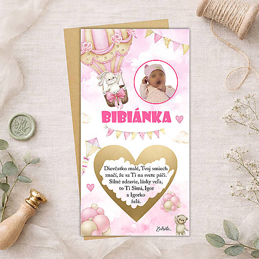 Stieracie blahoželanie k narodeniu bábätka (Ružová)