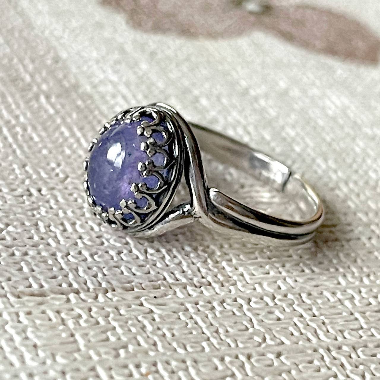 ZĽAVA 5% Tanzanite Filigree Silver Ag925 Ring / Strieborný prsteň s tanzanitom E002