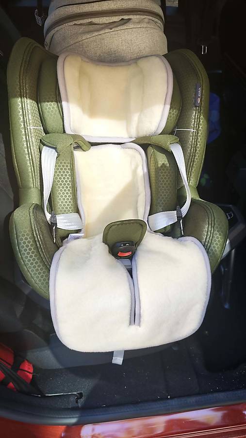 Detský textil - VLNIENKA Podložka do autosedačky Recaro Toron 100% Merino Top Super wash Natural na mieru - 18455004_