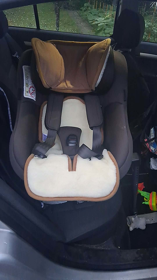 Detský textil - VLNIENKA Vložka proti poteniu do autosedačky Graco Turn2 ME 100% Merino top super wash Natural 100% ľan na mieru - 18456094_