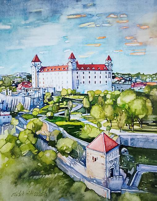 Grafika - Art Print "Bratislavský hrad" - 18455456_