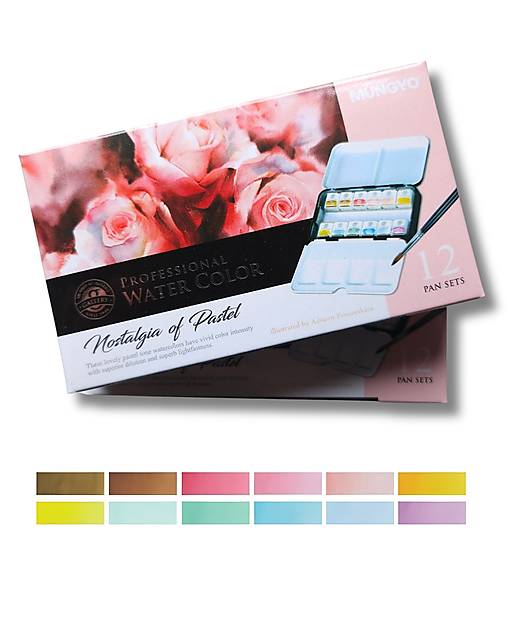 Akvarelové farby Nostalgia of Pastel - sada 12 ks