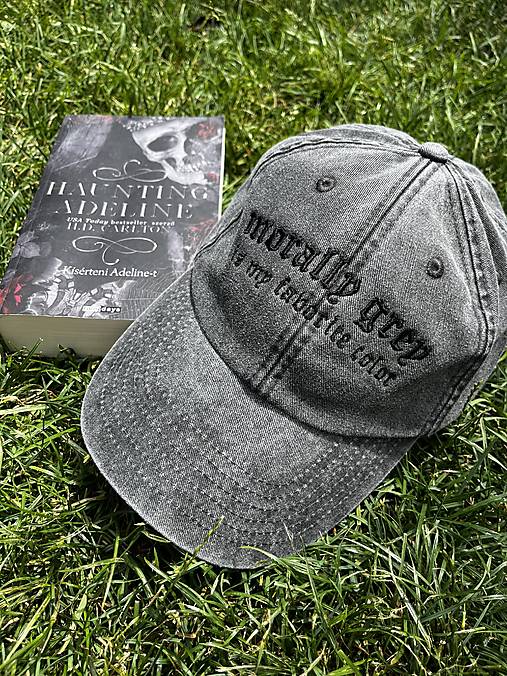 Čiapky, čelenky, klobúky - Šiltovka s výšivkou Morally grey - 18457469_