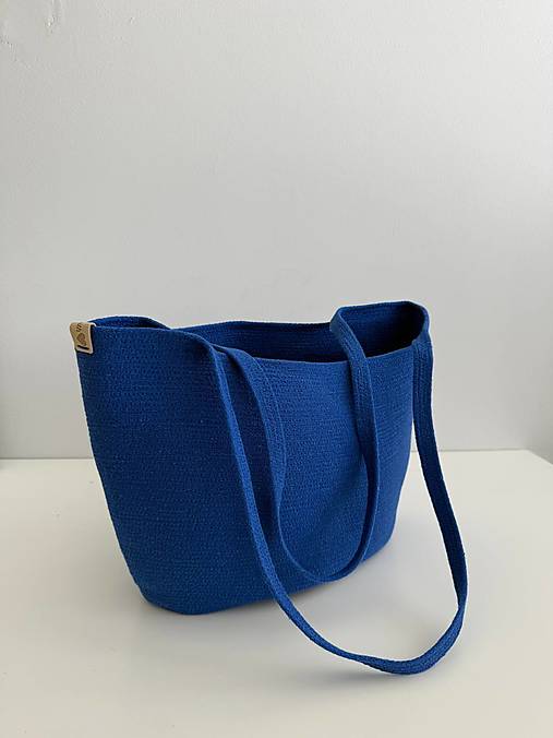 Nákupné tašky - Modrá shopper taška - 18459122_