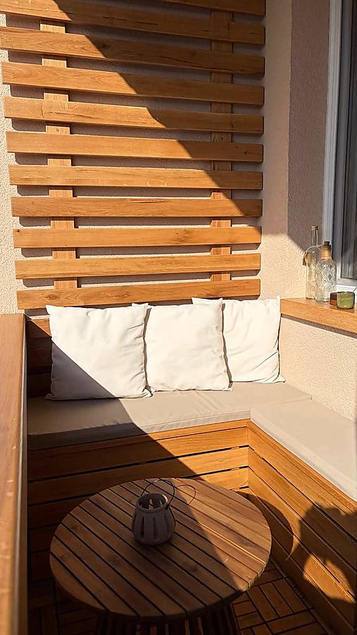 Textil - Renovácia na zakázku balkónové sedenie, vankúše, poťah na molitan Outdoor béžový - 18459558_