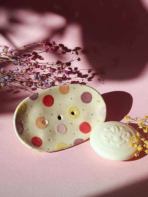 Nádoby - Mydelnička Bubble&Dots - 18459801_