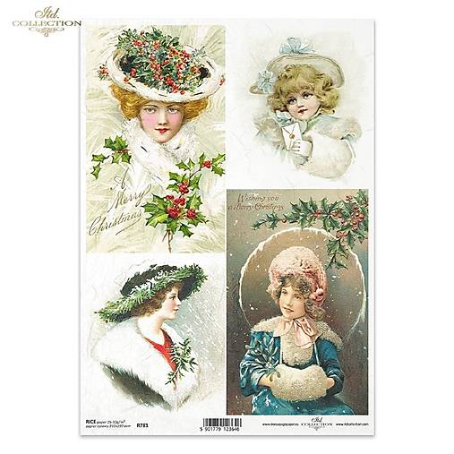 Papier - Ryžový papier A4 - retro portréty - ITD Collection - R0781 - 18461869_
