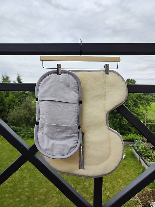 Detský textil - VLNIENKA podložka do autosedačky Britax Römer Baby Safe  100% Merino top Super wash 100% Ľan šedý - 18461319_