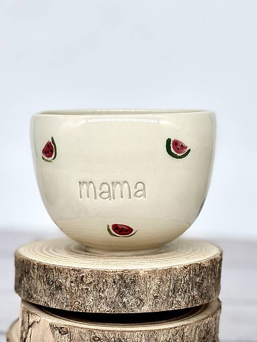 Melónik - pohárik cappuccino mama (200ml, bez uška)