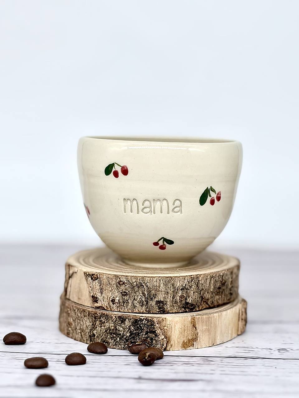 Čerešne - pohárik cappuccino mama (bez uška, 200ml)