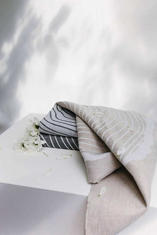 Úžitkový textil - ✨Ľanová kuchynská utierka TEMPORA (prírodná) - 18461511_