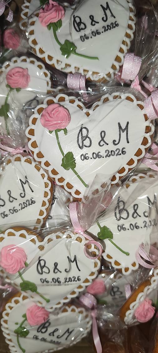 Dekorácie - 💍 Svadobné medovníčky na mieru 💍 - 18460317_