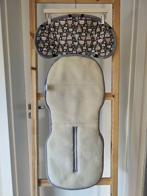 Detský textil - VLNIENKA Podložka do autosedačky Joie i-Plenti Signature 100% Merino TOP SUPER WASH Grey 100% bavlna macko - 18465362_