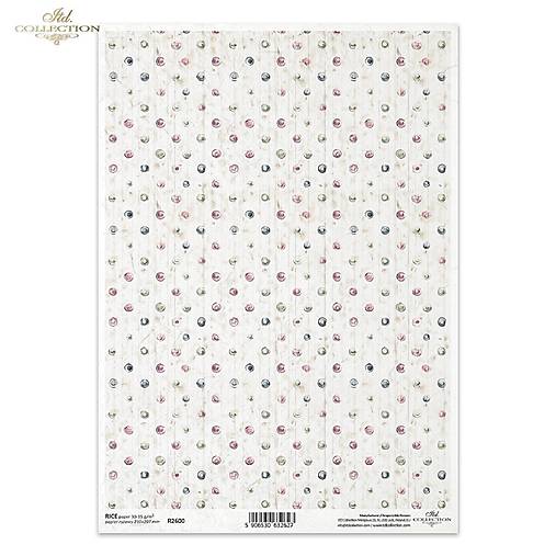 Papier - Ryžový papier A4 - dekoratívne pozadie - ITD Collection - R2600 - 18470245_