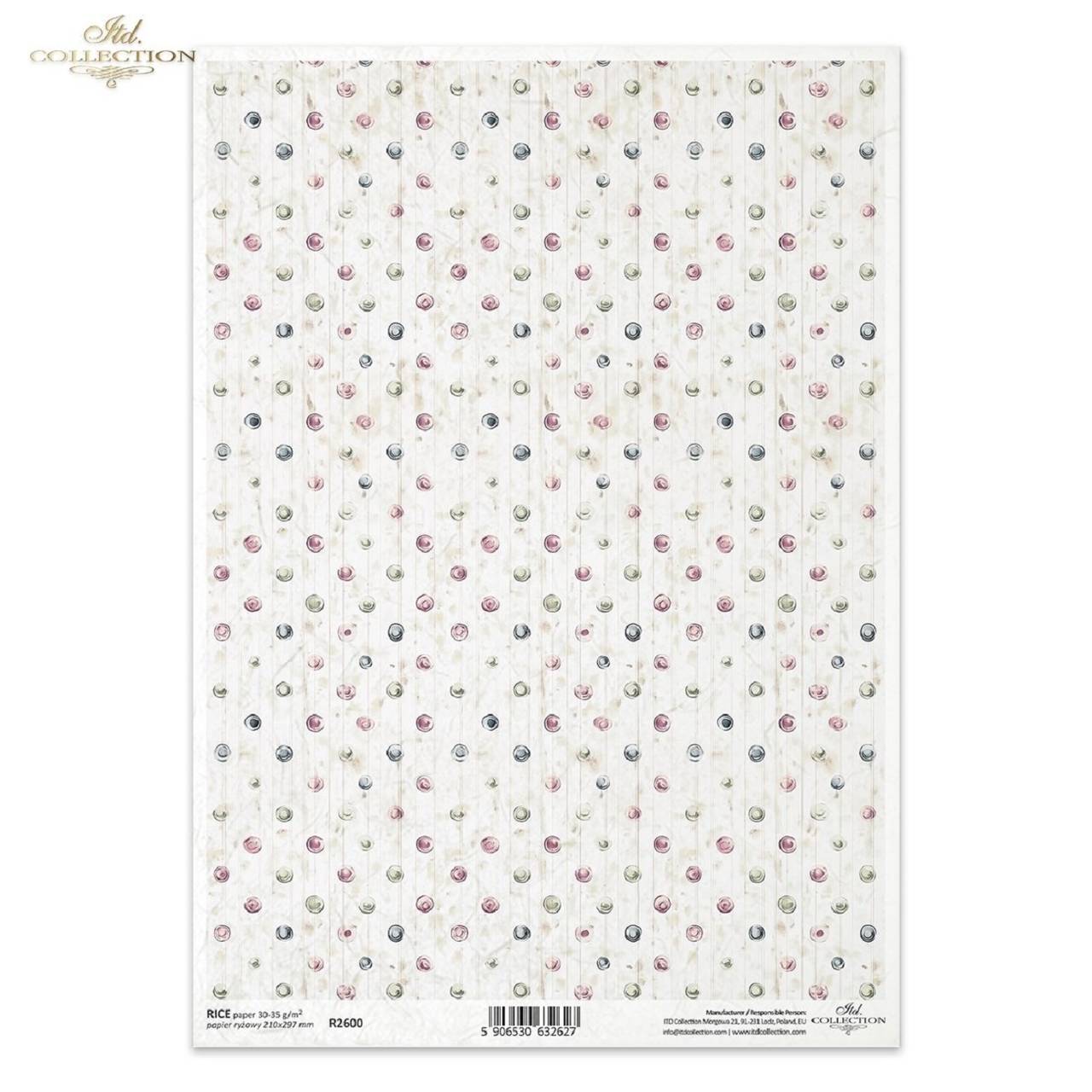 Ryžový papier A4 - dekoratívne pozadie - ITD Collection - R2600