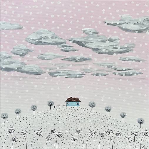 Prvý decembrový sneh, originál 40x40