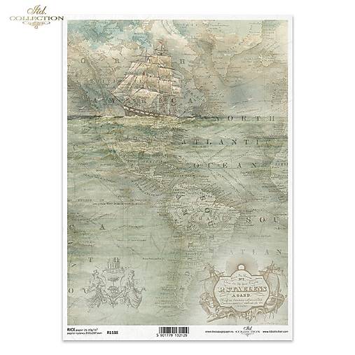 Ryžový papier A4 - dekoratívne pozadie - ITD Collection - R1138