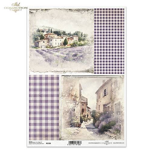 Ryžový papier A4 - levanduľa - ITD Collection - R2238