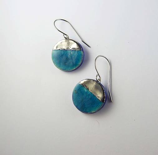 Náušnice - TANA hand made jewellery - keramika/platina - 18480676_