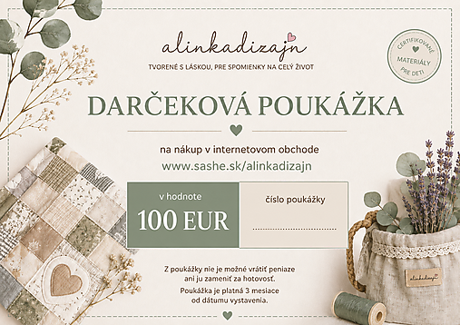 Darčekové poukážky - Darčeková poukážka v hodnote 100€ - 18483127_