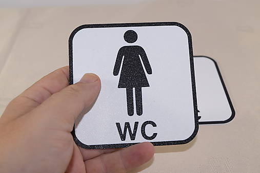 Tabuľky - 3D WC tabuľka – moderné označenie toalety,značenie izby - 18482885_