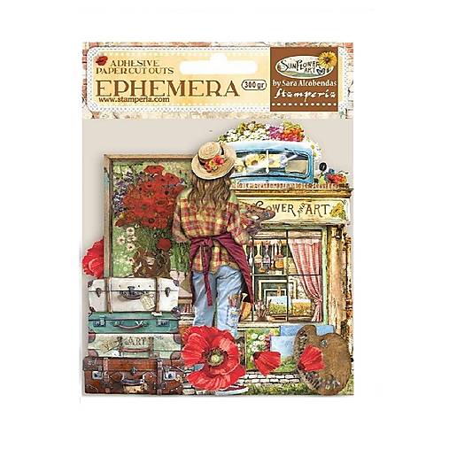 Papier - Ephemera Sunflower Art  Stamperia – papierové nálepky - 18485112_