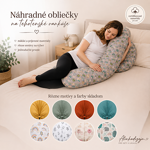 Detský textil - Náhradná obliečka na vankúš na dojčenie - 18485748_