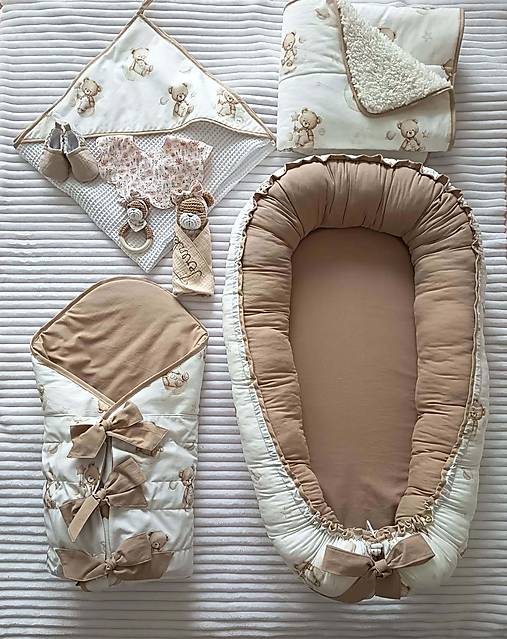 Detský textil - Výbavička do postielky macko ( pre dievčatko ) - 18486585_