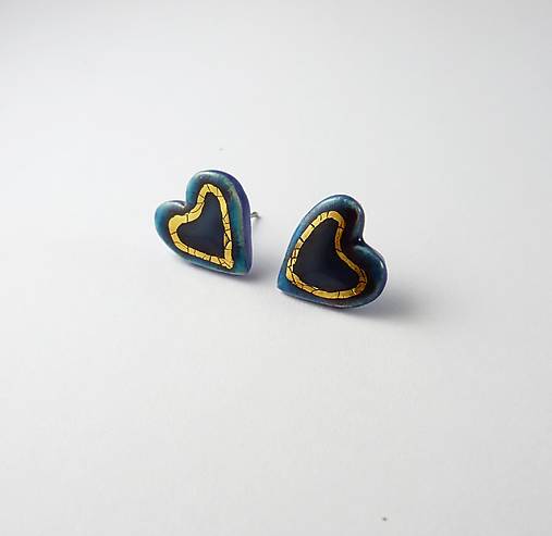 Náušnice - TANA hand made jewellery - keramika/zlato - 18487272_