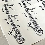 Tetovačky - Dočasné tetovačky Tiny Tattoos Saxofón 3ks T0106 - 18488861_