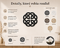 Dekorácie - Keltský uzol na stenu - symbol spojenia, harmónie a trvalých vzťahov - 18488795_