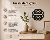 Dekorácie - Keltský uzol na stenu - symbol spojenia, harmónie a trvalých vzťahov - 18488801_