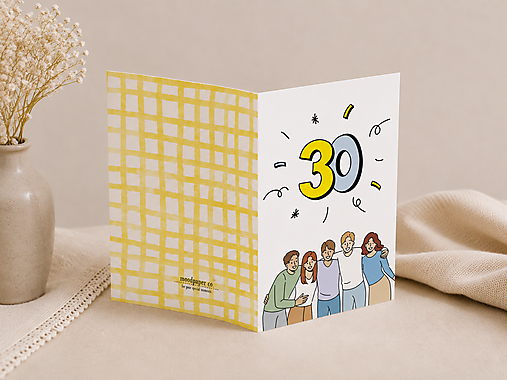 Papiernictvo - 30 tka pohľadnica k jubileu / narodeniny / narodeninové blahoželanie na mieru / MT - 18491325_