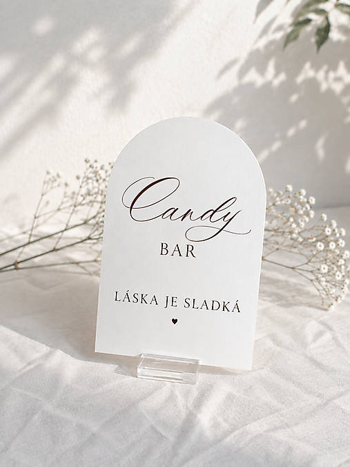 Papiernictvo - Kartička Candy bar oblúk - 18491537_