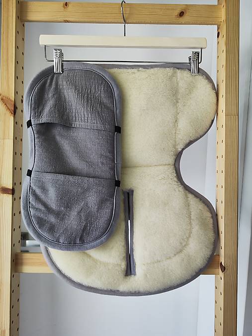 Detský textil - VLNIENKA podložka do autosedačky Britax Römer Baby Safe core 100% Merino top Super wash 100% Ľan šedý - 18490890_