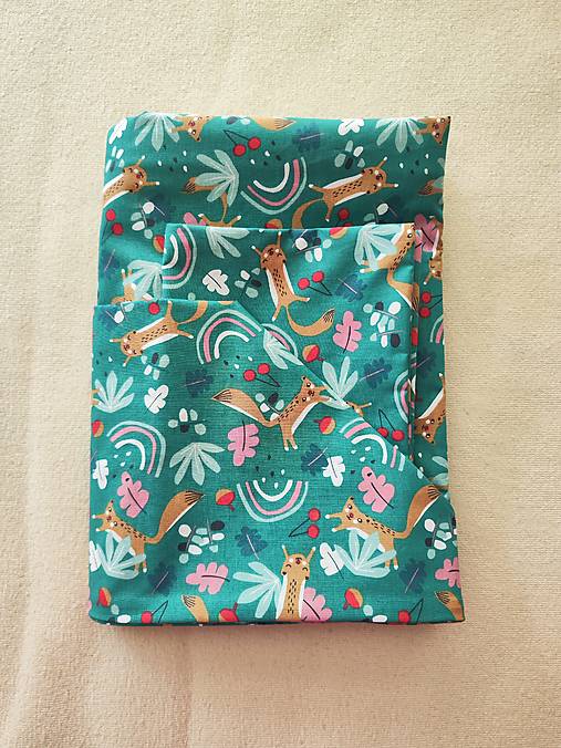 Úžitkový textil - Posteľné obliečky LUX 140 x 200/ 70 x 90 cm Zvieratká Mint - 18491468_
