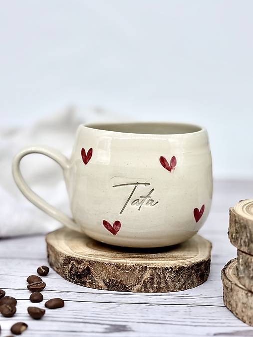Love - šálka latte elegán tata limited (330ml, s uškom)