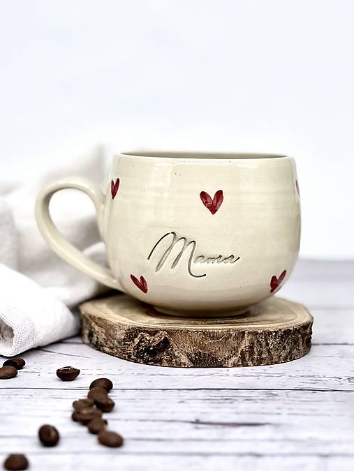 Love - šálka latte elegán mama (330ml, s uškom)
