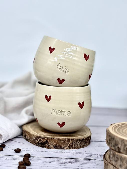 Love - pohárik latte elegán tata (330ml, bez uška)