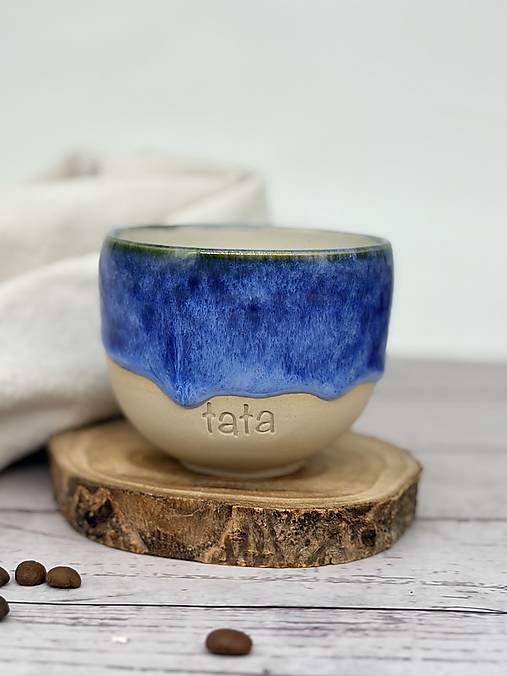 Deep Blue - pohárik cappuccino tata (200ml, bez uška)