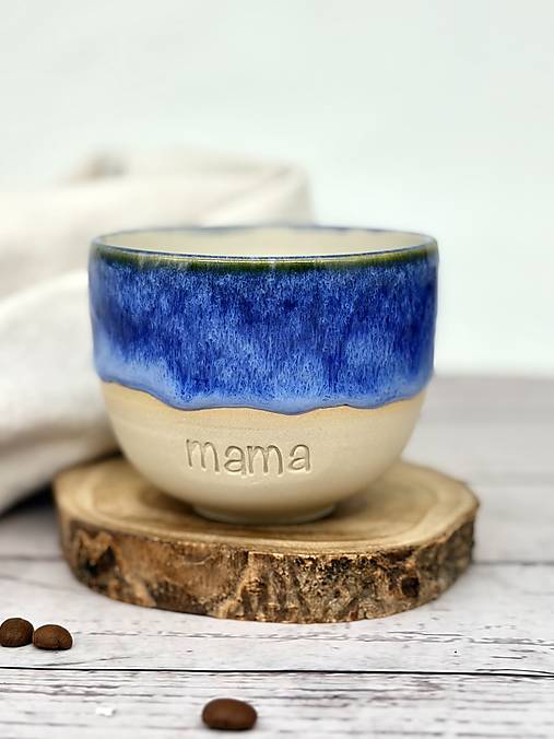 Deep Blue - pohárik cappuccino mama (200ml, bez uška)
