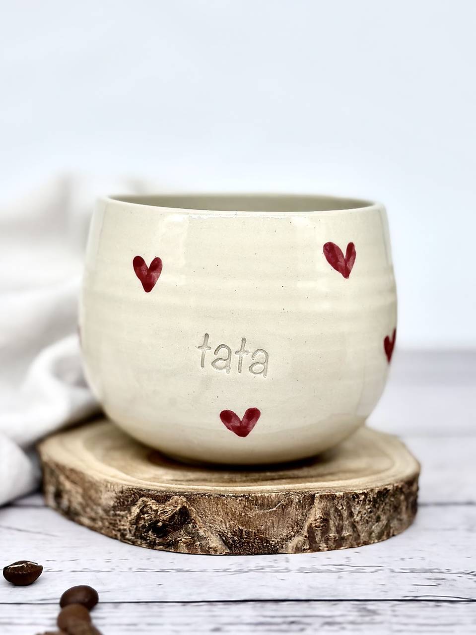 Love - pohárik latte elegán tata (330ml, bez uška)