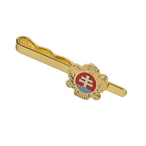 Pánske doplnky - Kravatová spona so slovenským štítom - 18492434_