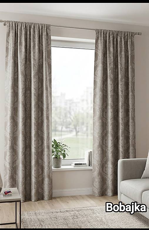 Úžitkový textil - Závesy elegantné s ornamentom - 18494014_