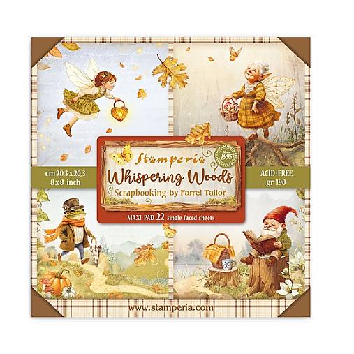 Papier - Scrapbook papier - Whispering Woods - Stamperia  - 8x8 Maxi - 18495028_