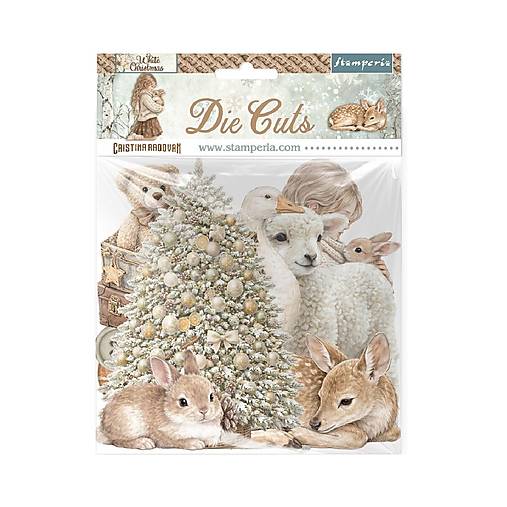 Papier - Kartónové výrezy White Christmas Stamperia - 18496934_