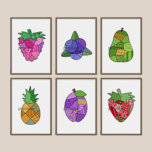 Grafika - Fruit patchwork - grafika - 18498472_